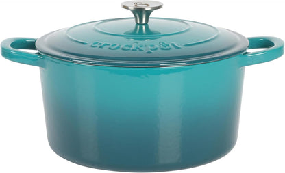 3 Quart Enameled Cast Iron Dutch Oven – Aqua - Curated Catalog 2T6P