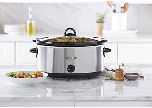 7 Quart Oval Manual Slow Cooker – Stainless Steel - Curated Catalog 3FS6