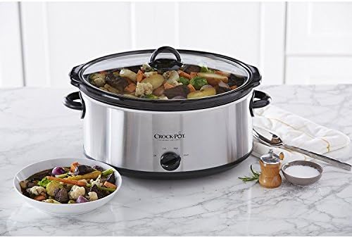 7 Quart Oval Manual Slow Cooker – Stainless Steel - Curated Catalog 3FS6