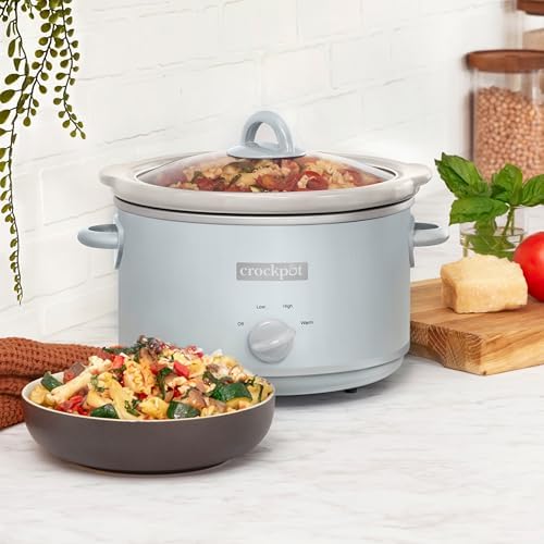 4.5 Quart Manual Slow Cooker – Macaroon Blue - Curated Catalog ZNTS