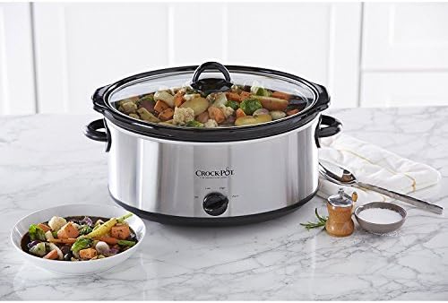 7 Quart Oval Manual Slow Cooker – Stainless Steel - Curated Catalog 3FS6