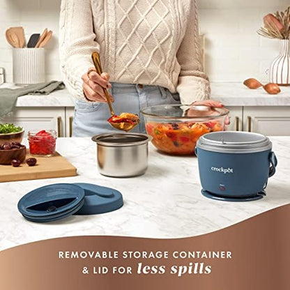 Electric Lunch Box Food Warmer 20oz – Faded Blue - Curated Catalog L7TC