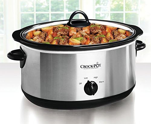 7 Quart Oval Manual Slow Cooker – Stainless Steel - Curated Catalog 3FS6
