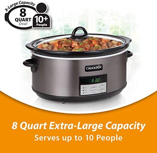 8 Quart Programmable Slow Cooker with Auto Warm - Curated Catalog PRJF