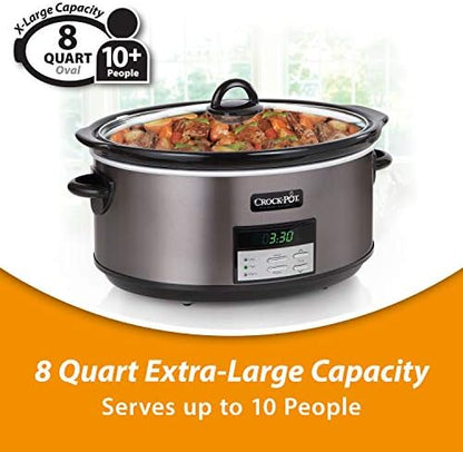 8 Quart Programmable Slow Cooker with Auto Warm - Curated Catalog PRJF