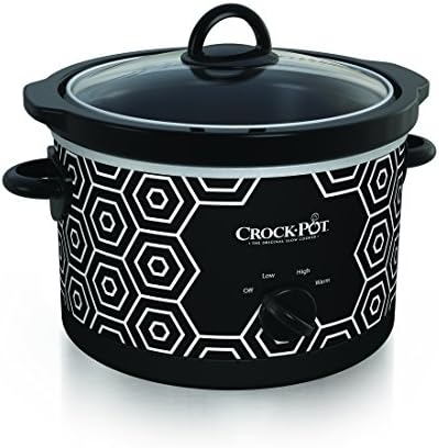 4.5 Quart Portable Slow Cooker – Black & White - Curated Catalog FDFX