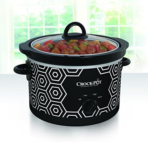 4.5 Quart Portable Slow Cooker – Black & White - Curated Catalog FDFX