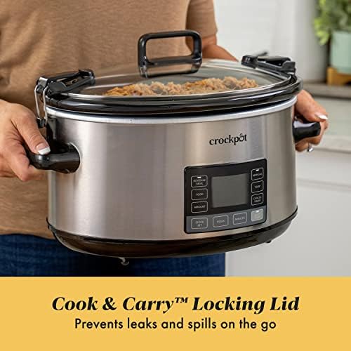 7 Quart Portable Programmable Slow Cooker with Timer - Curated Catalog 9H96