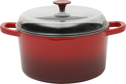 3 Quart Enameled Cast Iron Dutch Oven – Aqua - Curated Catalog 2T6P