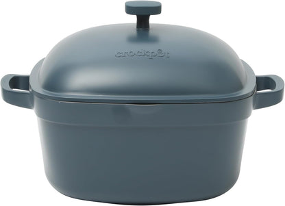 3 Quart Enameled Cast Iron Dutch Oven – Aqua - Curated Catalog 2T6P